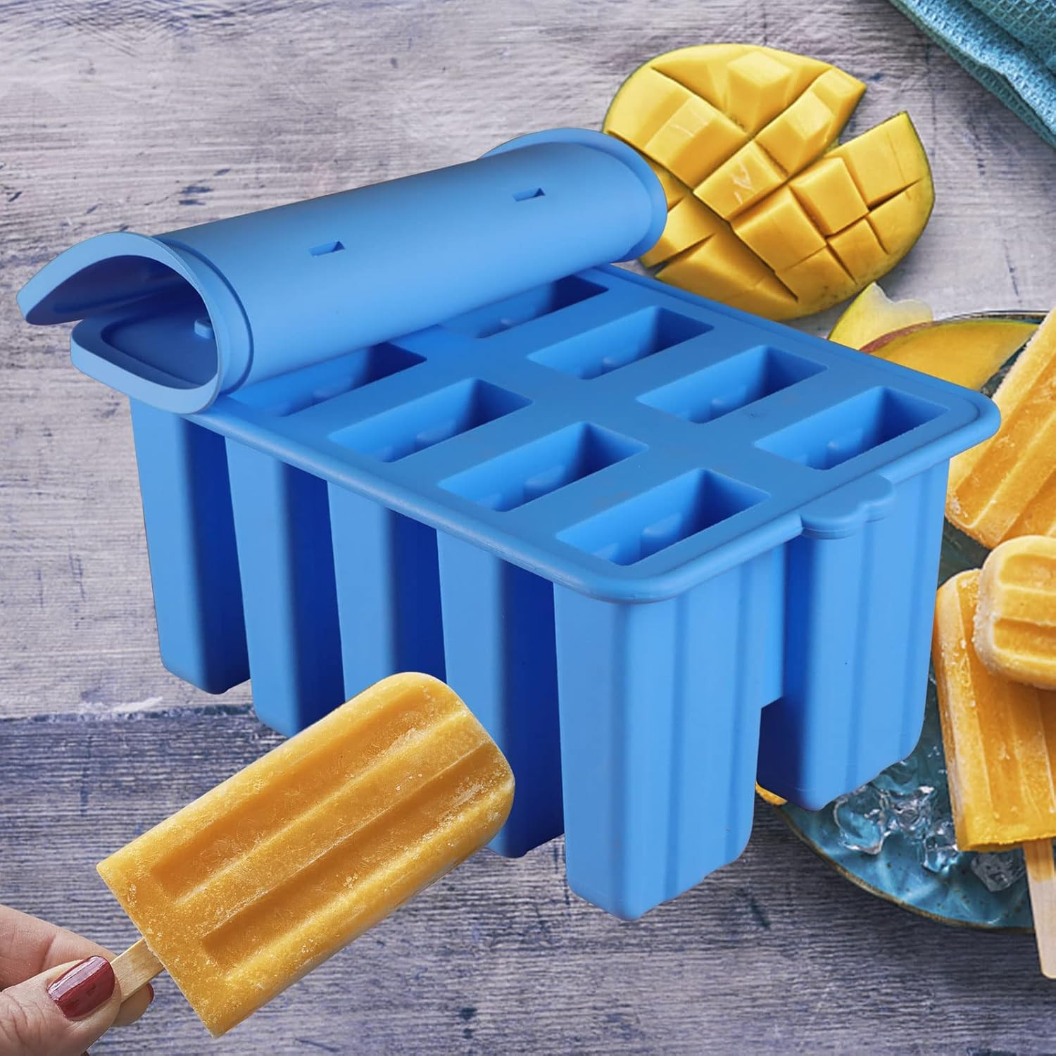 Moldes de silicona para paletas, moldes reutilizables de grado alimenticio