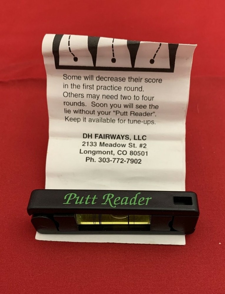 The Putt Reader Golf- Lite Green Reader Black with Instructions DH Fairways