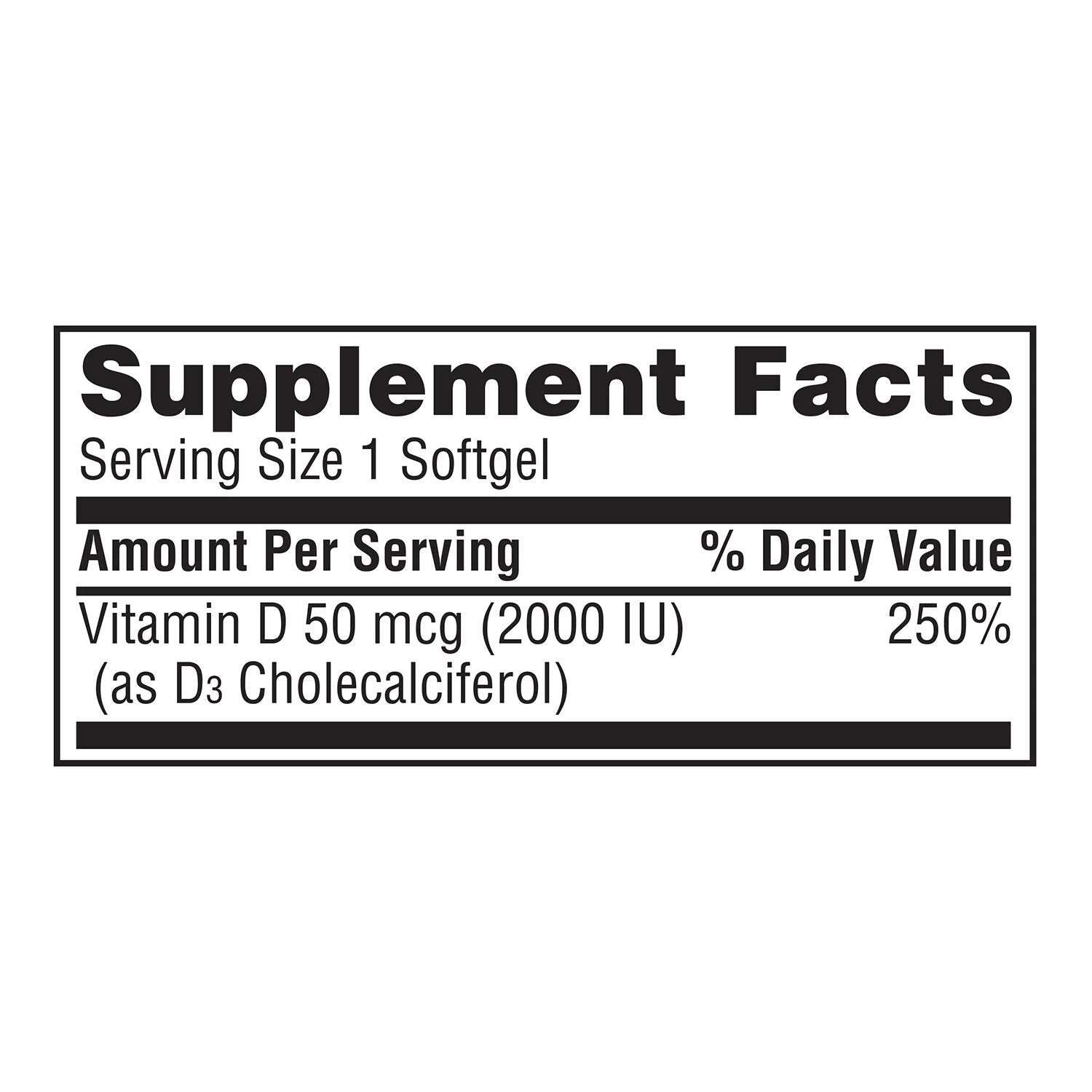 Member's Mark Vitamin D-3 2000 IU Dietary Supplement (400 ct.) - Pack of 2