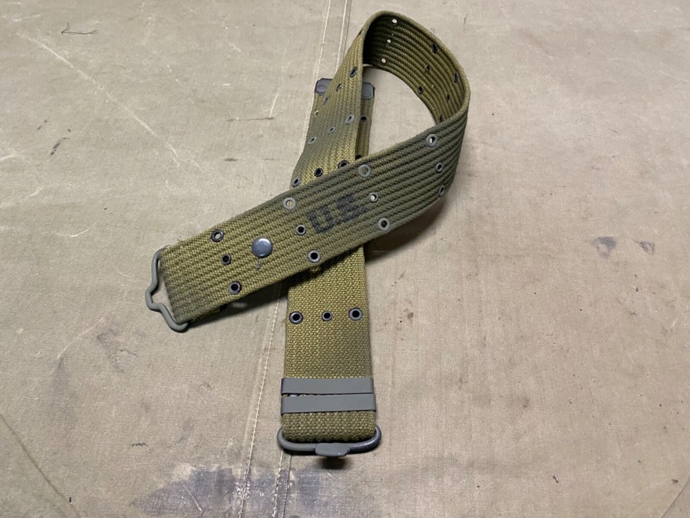 WWII US AIRBORNE PARATROOPER PATHFINDER M1936 COMBAT CAMO PAINTED PISTOL BELT