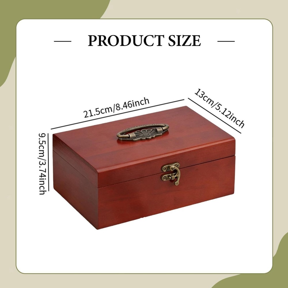 Empty Wooden Sewing Box Needlework Box Vintage Versatile Thread Organizer Sewing