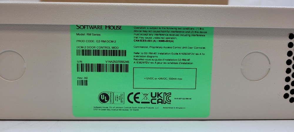 Software House RM-4E Door Control Module in RM-DCM-2 Enclosure NEW