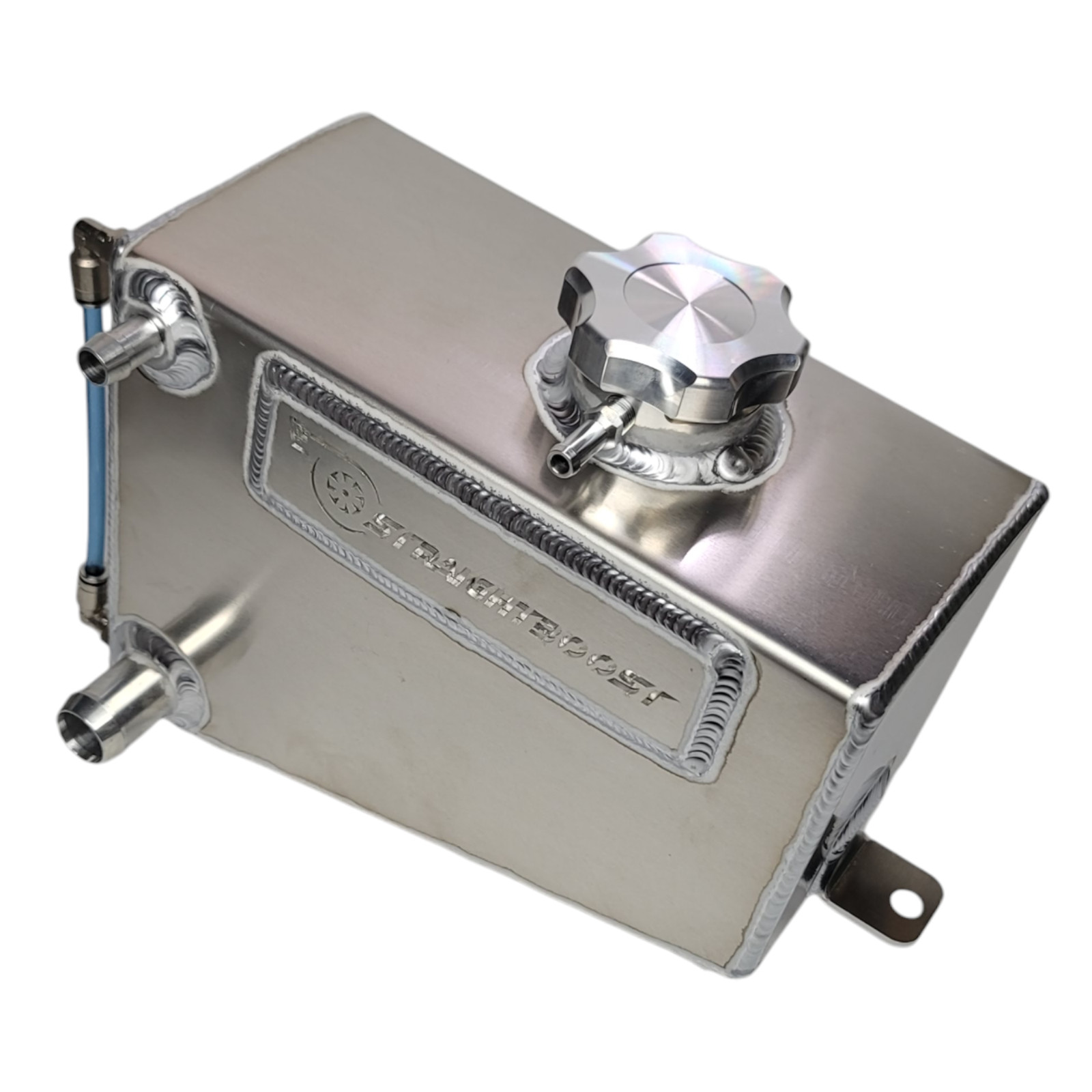 99-07 Silverado STRAIGHTBOOST Aluminum Expansion Tank Coolant Water Reservoir ..