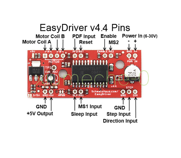 A3967 EasyDriver Shield Stepper Motor Driver Module V44 For Arduino 3D Printer M