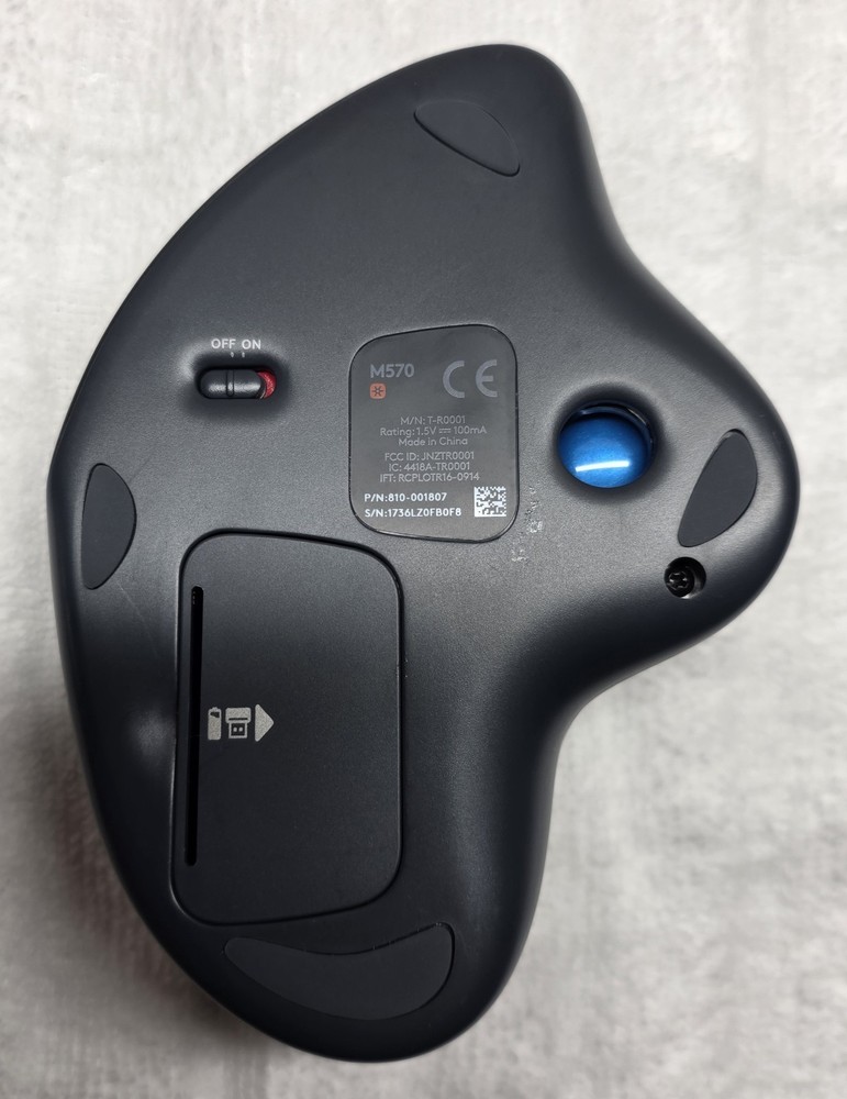 Logi M570 Wireless Trackball Mouse