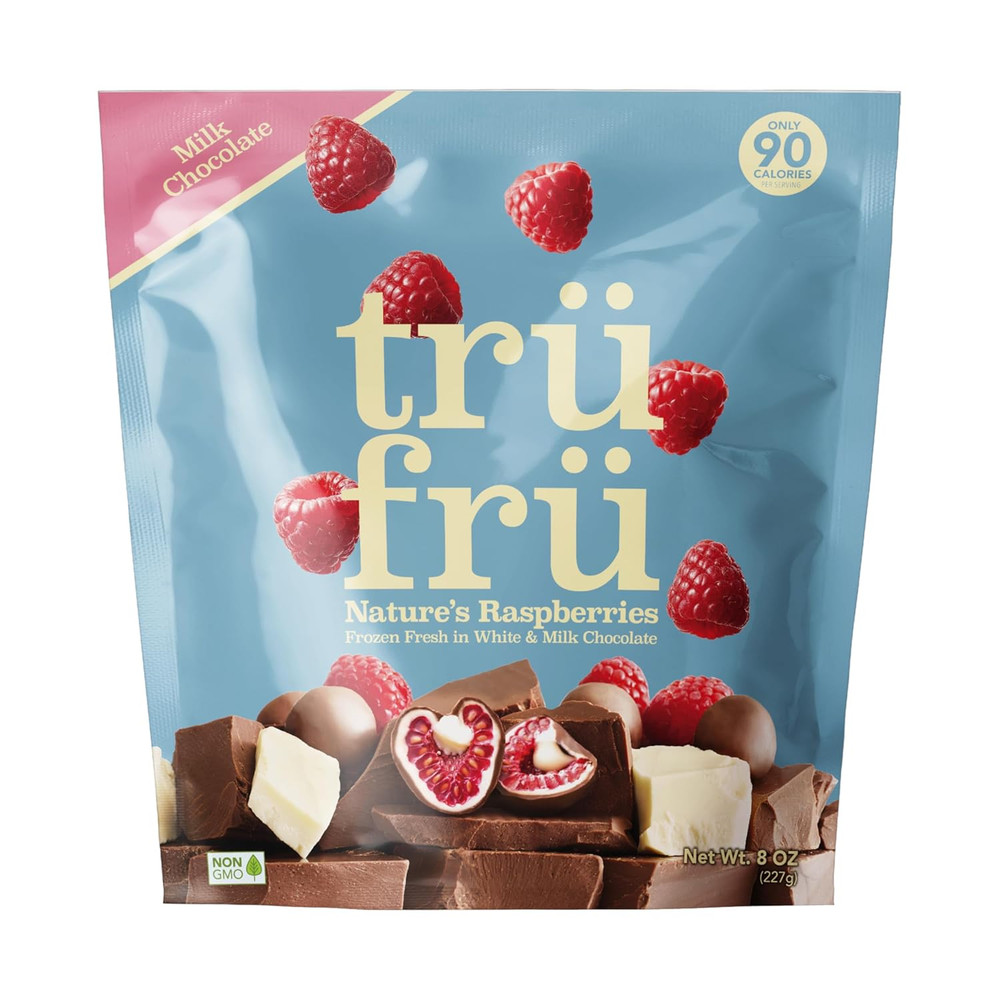 , White & Milk Chocolate Raspberries, 8 Ounce