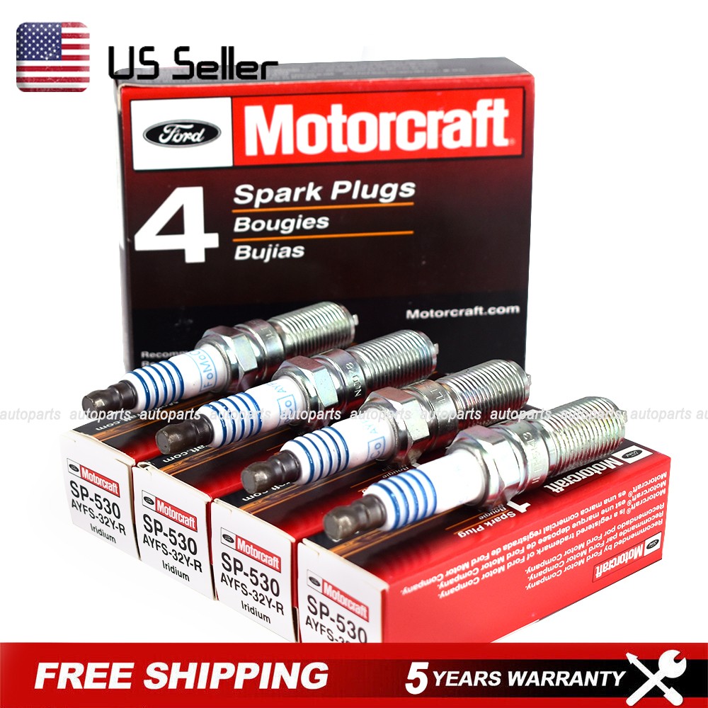 4Pcs OEM SP-530 Spark Plugs AYFS32YR For Escape Lincoln MKZ Fusion SP530 Genuine