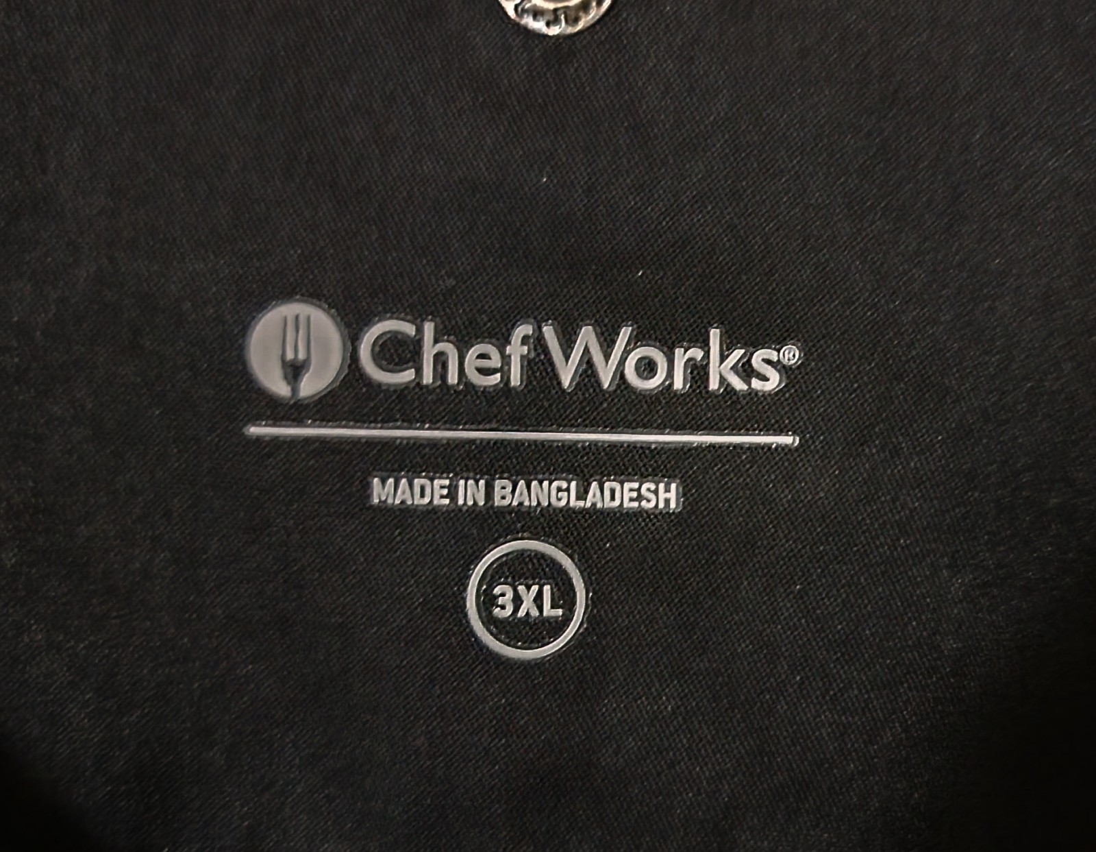 New Never Used Chef Works Black Culinary Jacket Size 3XL