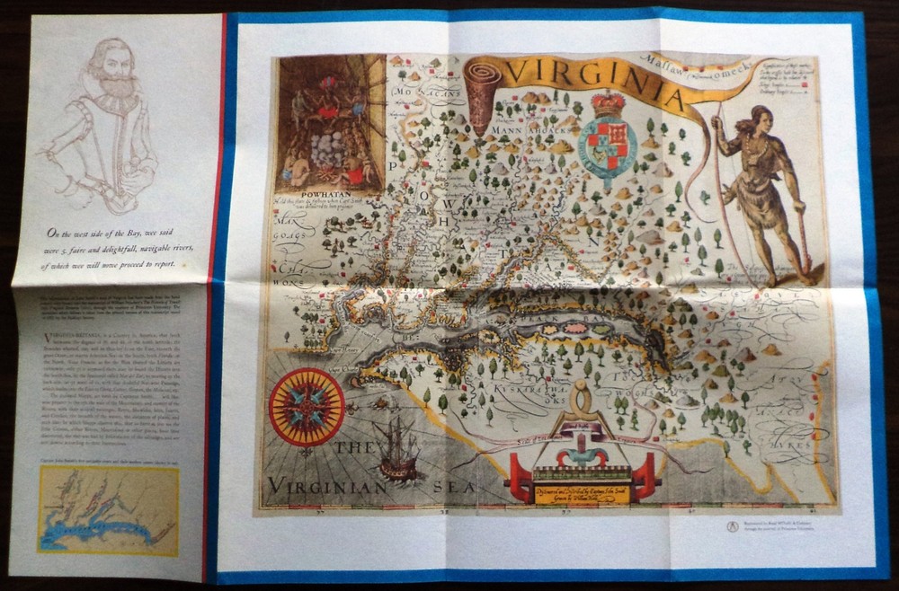 Virginia Map Ancient Reproduction by Rand McNally