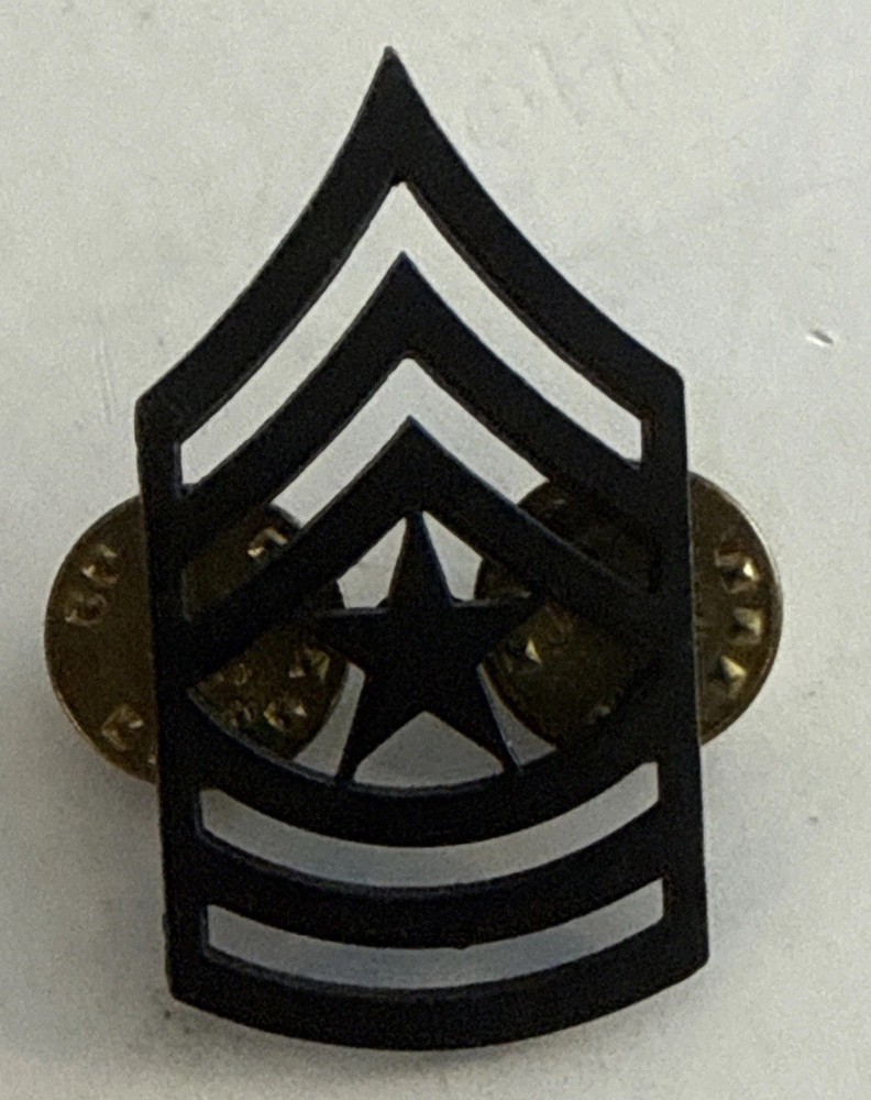 USMC SERGEANT MAJOR E9 INSIGNIA PIN (Black)