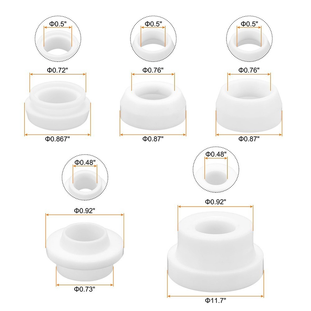 Welding Torch Kit Insulation Cups & Gaskets Compatible with For WP17 26