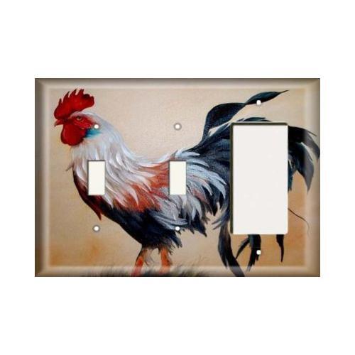 SnazzySwitch Rooster Profile Decorative Light Switch Plate Cover
