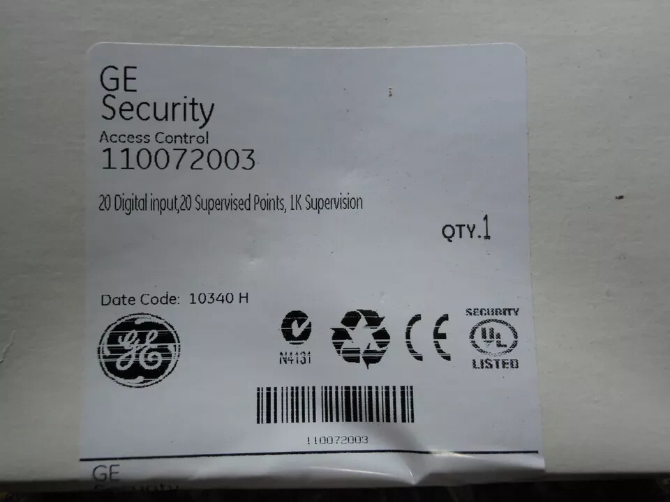 NEW GE SECURITY ACCESS CONTROL 110072003 20 SUPERVISED POINTS, 20 DIGITAL INPUT