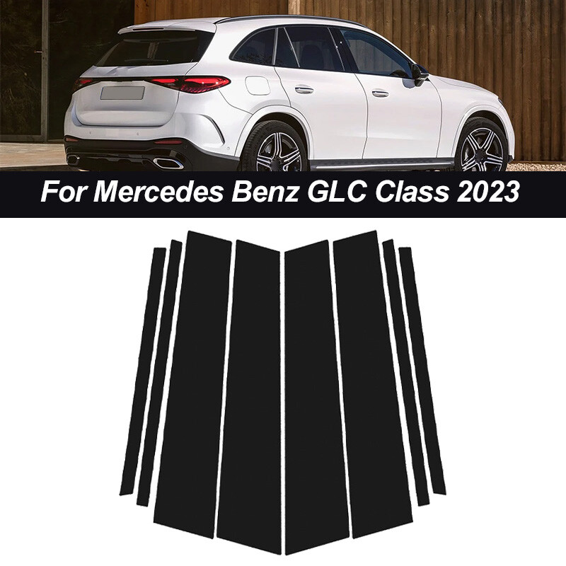 Window Pillar Post Trim Gloss Black For Mercedes GLC Class 2023