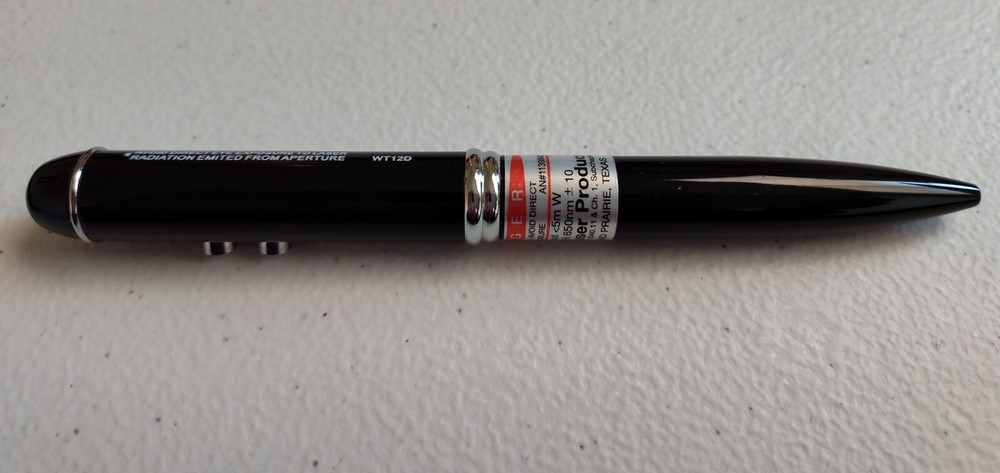 NEBO Ink Writing Pen Light Laser Pointer Flashlight WT12D