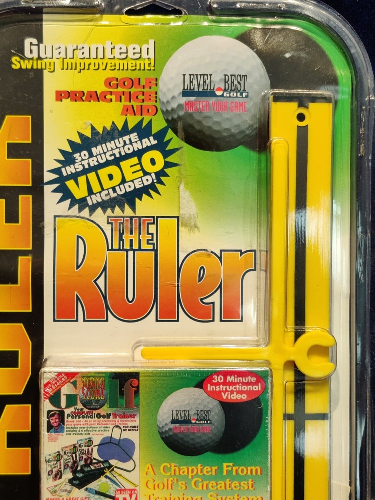 The Ruler Golf Practice Aid by Gary Player Putting Alignment Tool & VHS New