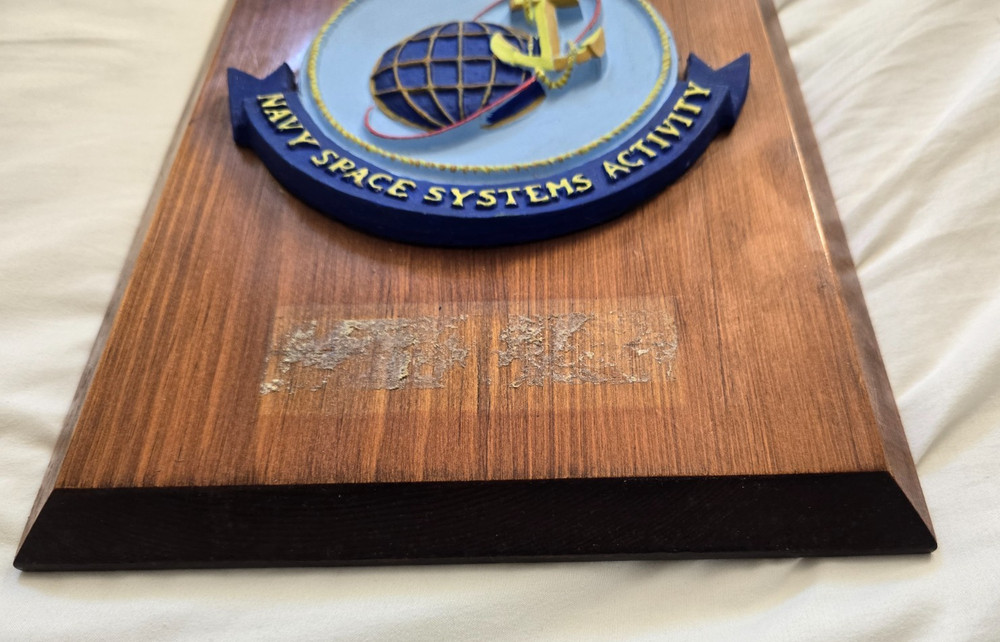 Vintage US Navy Space Systems Activity Wall Plaque