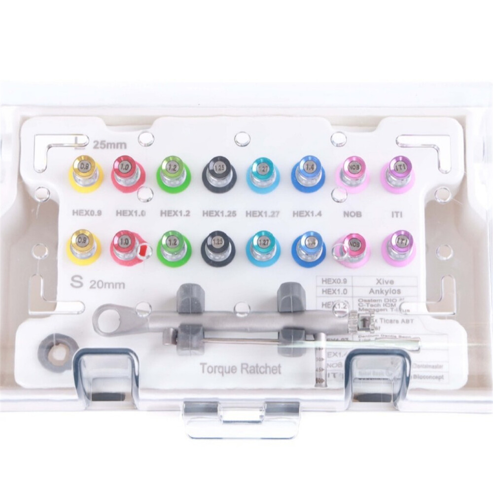 Dental Universal Implant Prosthetic Kit Torque Wrench Screw Drivers Remover Kit