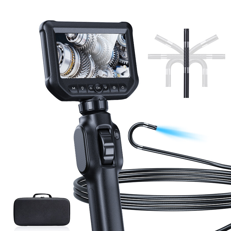 Two-Way Articulating Borescope Camera with Light Endoscope Inspection Camera USA