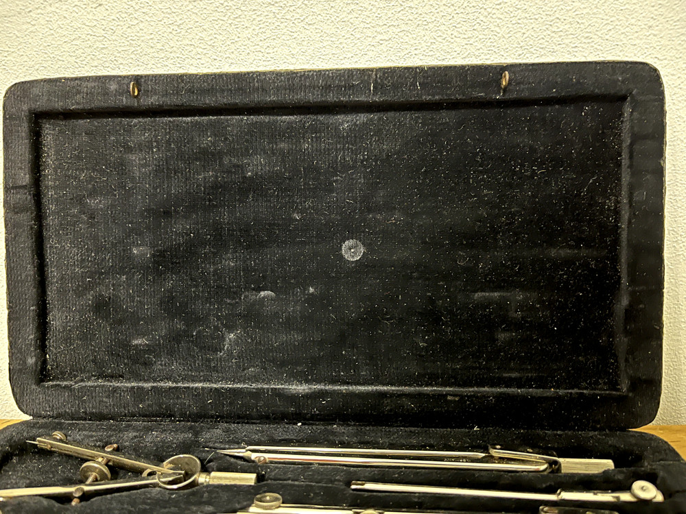 Antique Simplon F3403 Draughtsman Technical Drawing Instrument Compass Tool Case
