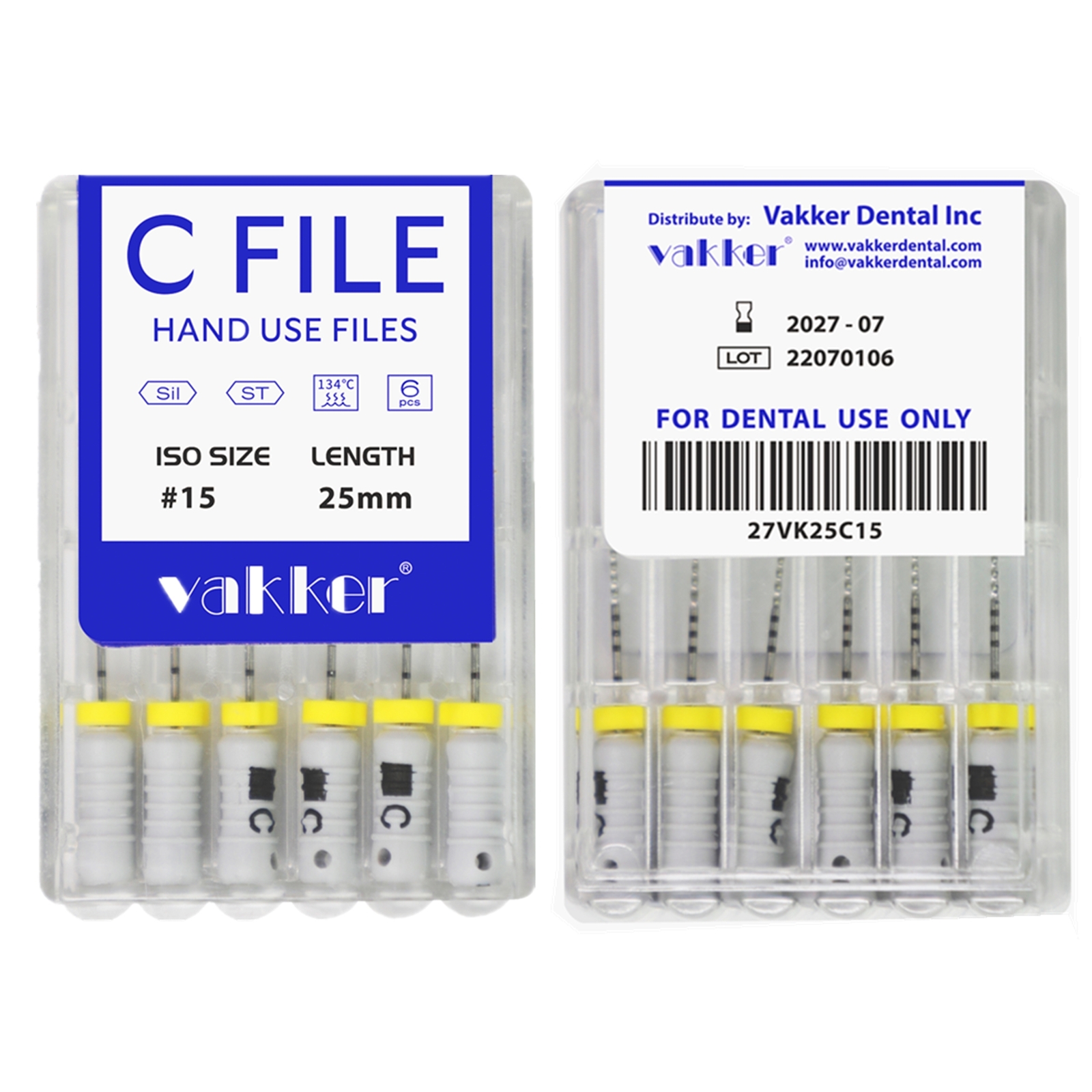 Dental Rotary Endo Endodontic Stainless Steel C Files for Root Canal 21/25mm