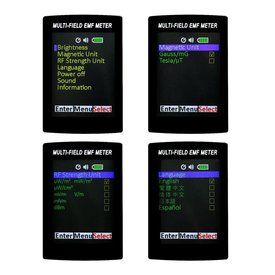 Compact LCD EMF Detector Meter Detects 3 Types of Electromagnetic Radiation