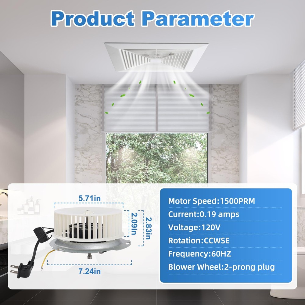 2025 Upgraded 8832N 8832NA A Unit Blower Motor Compatible with Nutone Replace...