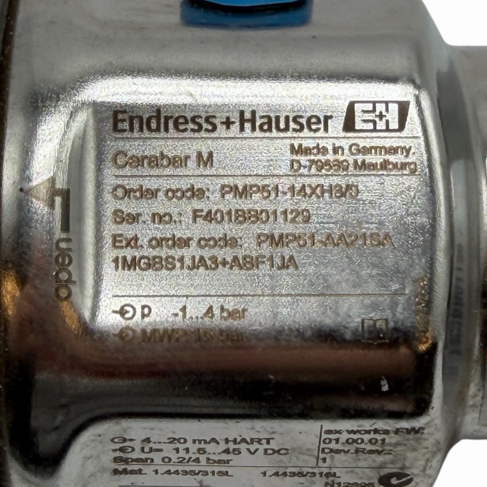 Endress + Hauser Cerabar M PMP51-14XH3/0 Pressure Transducer