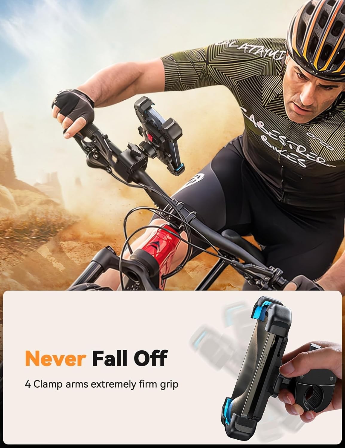 Motorcycle Bike Handlebar Mount Holder Bicycle For iPhone Samsung Cell Phone GPS