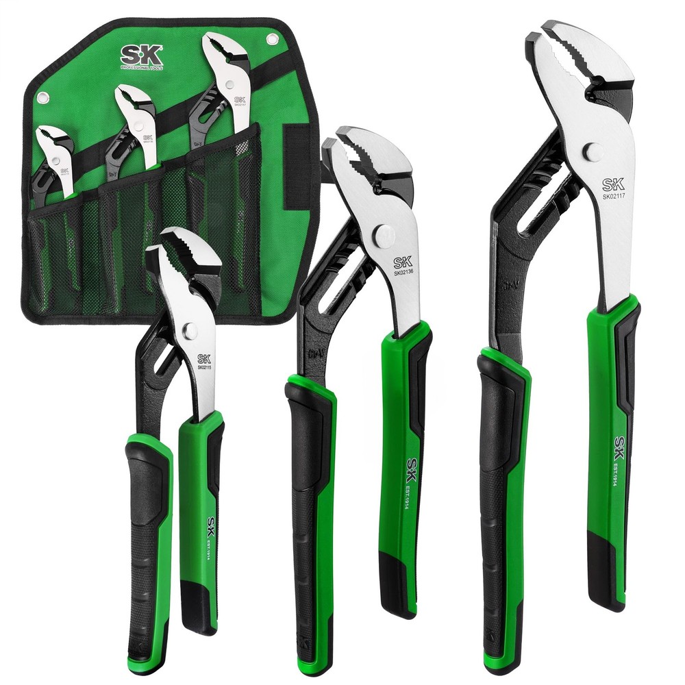 3-Piece Groove Joint Pliers Set, Adjustable Water Pump Pliers, 8-inch, 10-inc...
