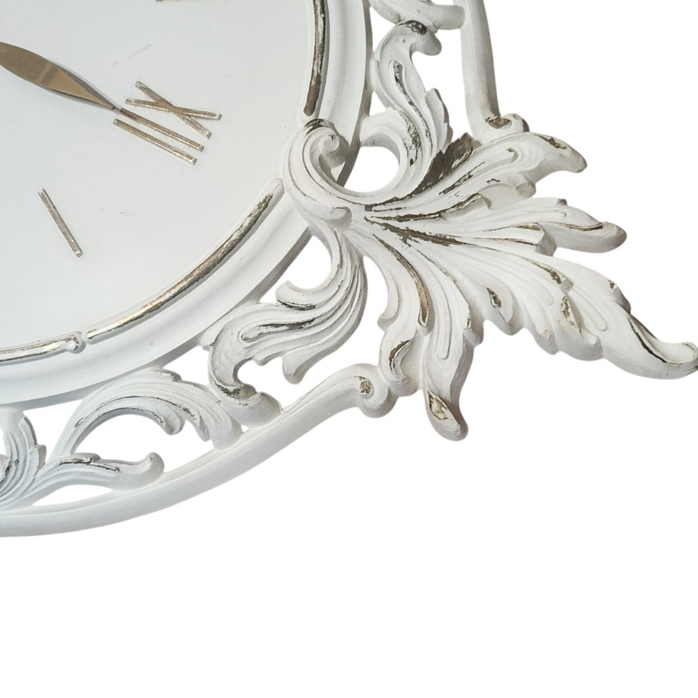 Syroco Oval Wall Clock with Winding Key White Gold Testing Working