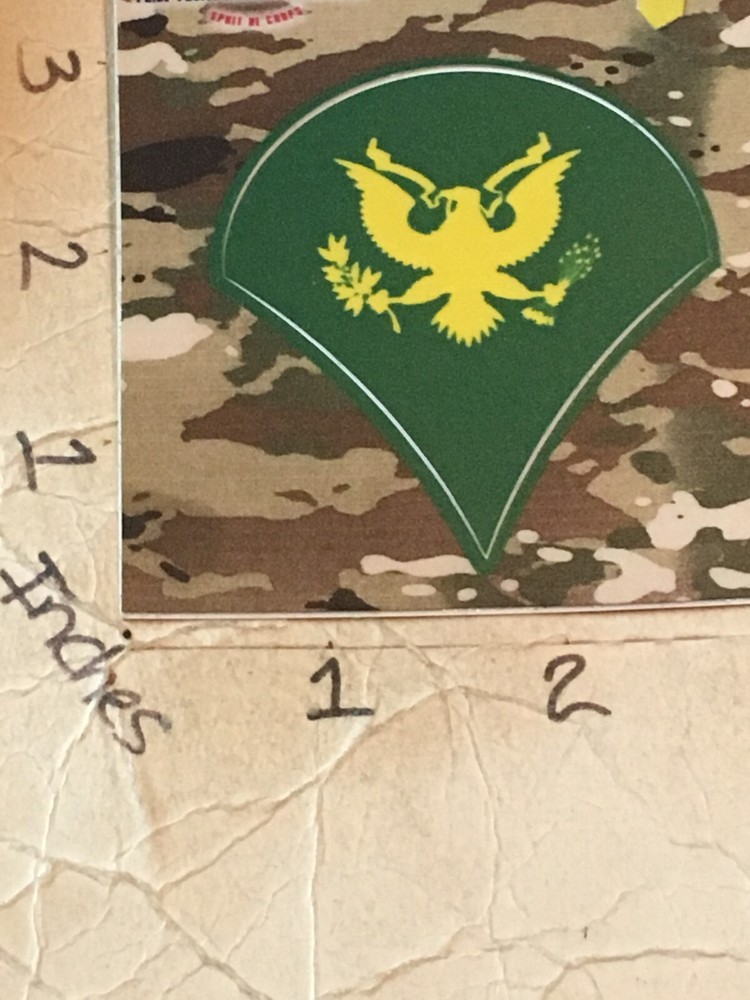 US Army Specialist Window Decal (Applied outside)