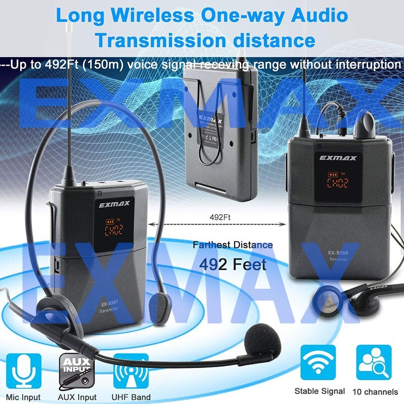 EXMAX EX-938 Wireless VoiceTransmission Tour Guide System One unit Transmitter