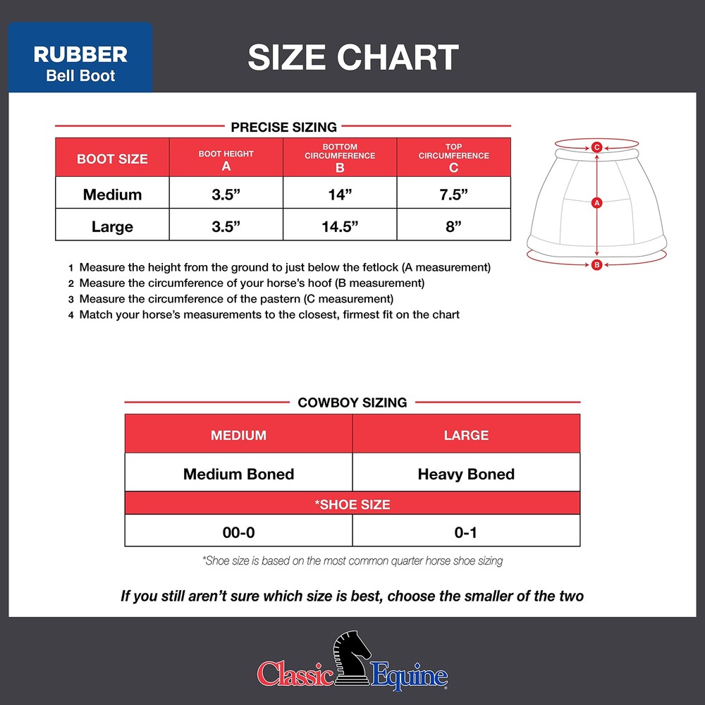 Rubber Pull On Bell Boots Black Medium