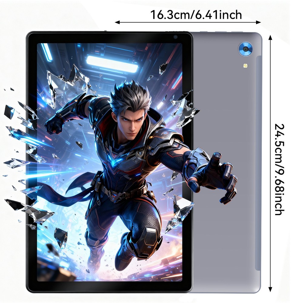 10.1" Android Tablet 24GB+128GB IPS LCD Touchscreen Octa-core Bluetooth Wi-Fi 6