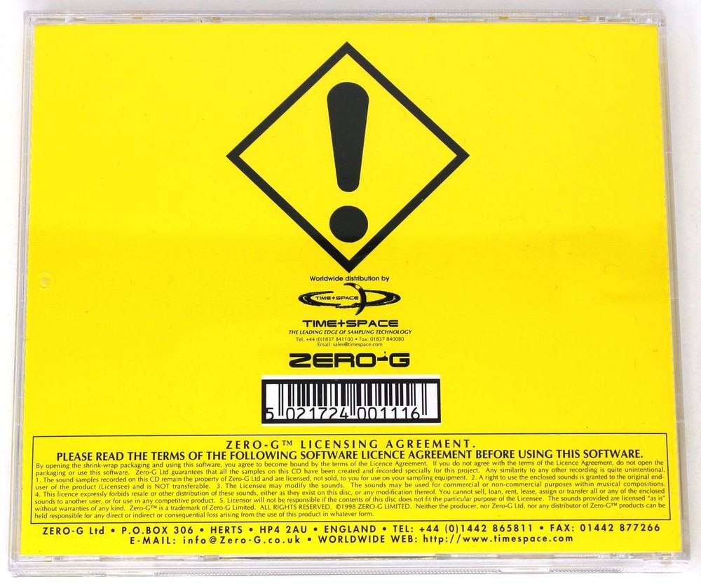 Zero-G Chemical Beats Sample/Sound Library/Sampling CD 1998