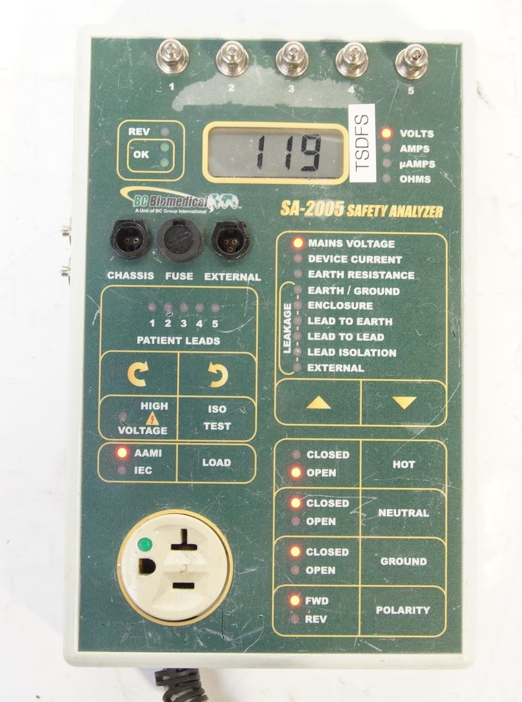 BC Biomedical SA-2005 Safety Analyzer