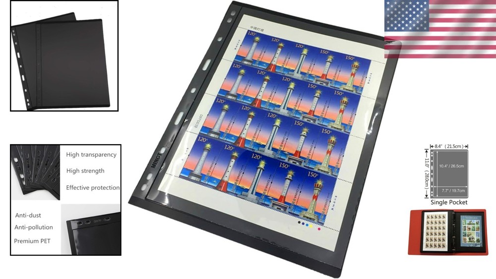 Compact and Professional 20 Sheet Stamp Pages - Enhance Your Collection Display