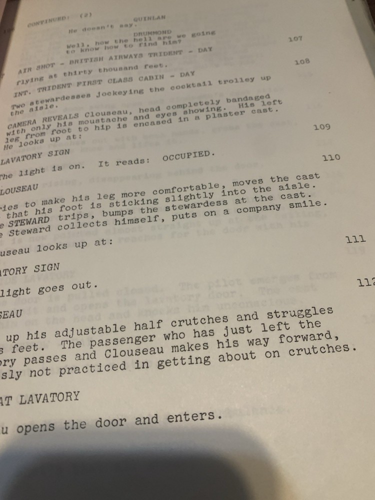 The Pink Panther Strikes Again. Original Shooting Script.
