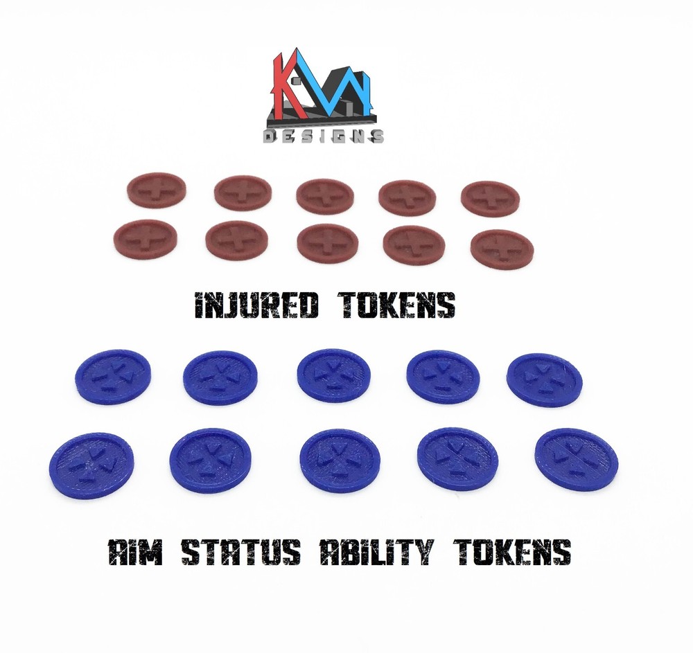 3D Printed - Kill Team 2.0 Token Set (110 Tokens)