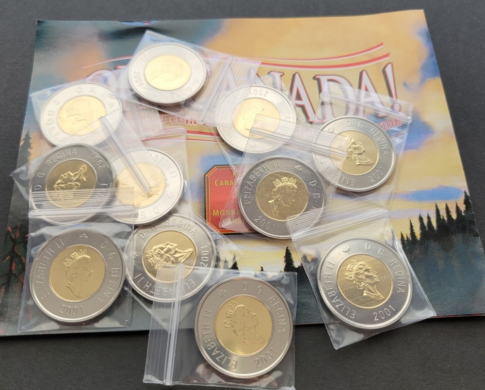*** CANADA  TOONIE  2001   *** BRILLANT  FROM  MINT  SET  ***