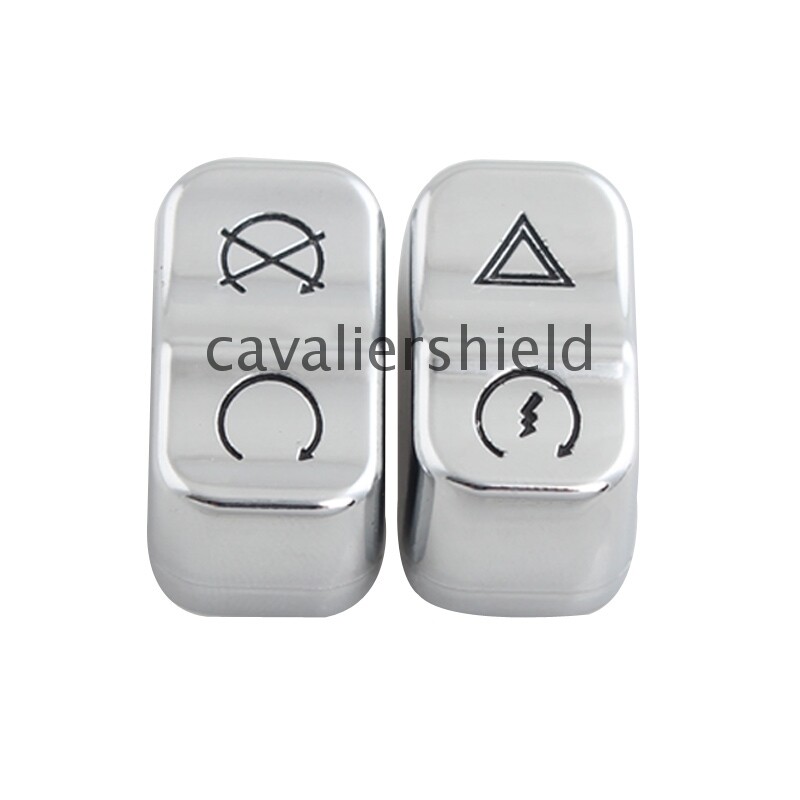 13PCS Chrome Hand Control Switch Housing Button Cover Cap For Harley Road Glide