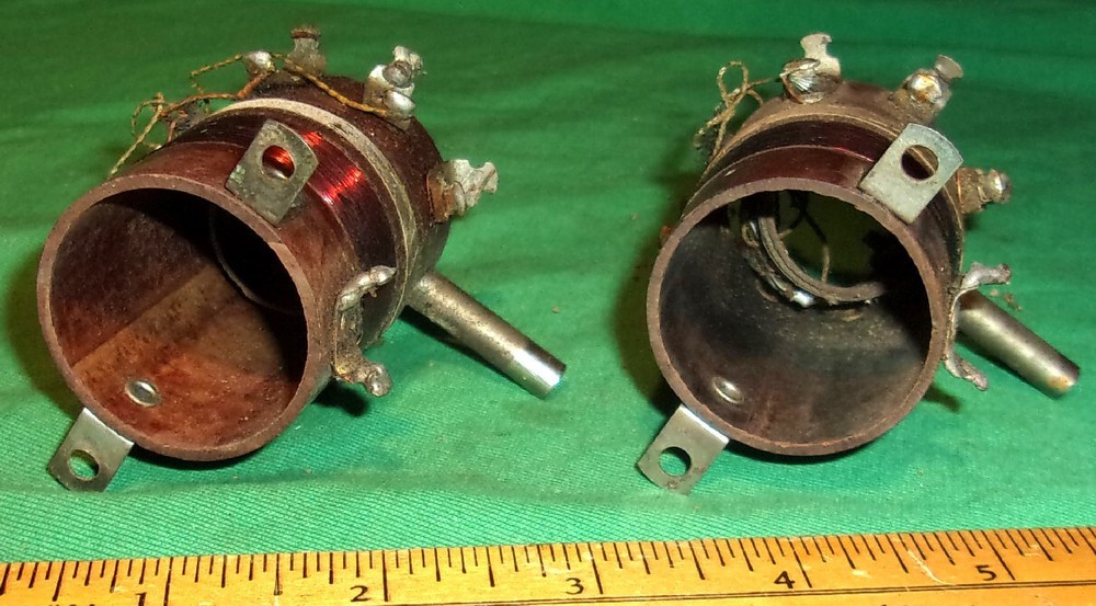 (2) Adjustable Radio Coils Variocoupler Types 2 1/4 inch