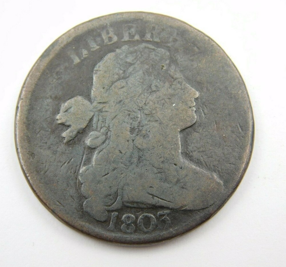 1803 Draped Bust Large Cent Penny US Coin (733)