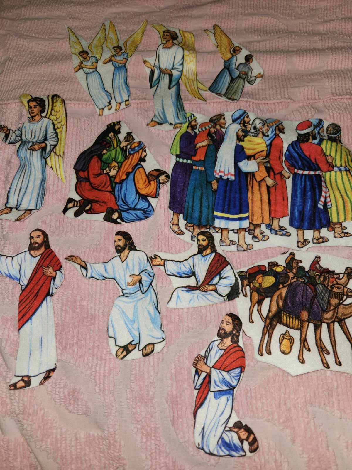 Huge Lot Of 58 Betty Lukens Vintage  Bible Stories Felt Lot Characters Animals