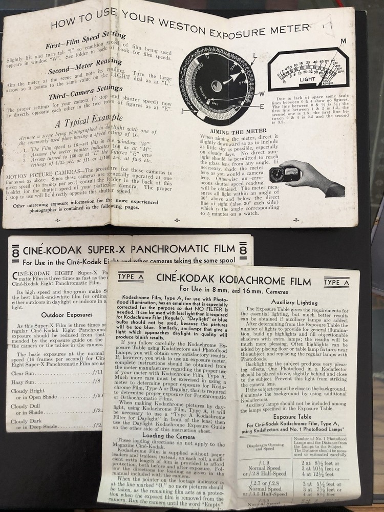 Vintage Weston Model 650 Light Meter – box & papers -bakelite
