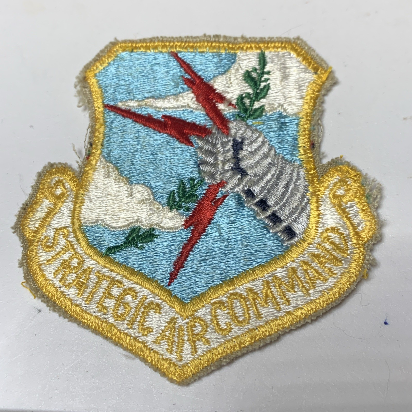 USAF AIR FORCE MILITARY PATCH SAC STRATEGIC AIR COMMAND 1980s #258
