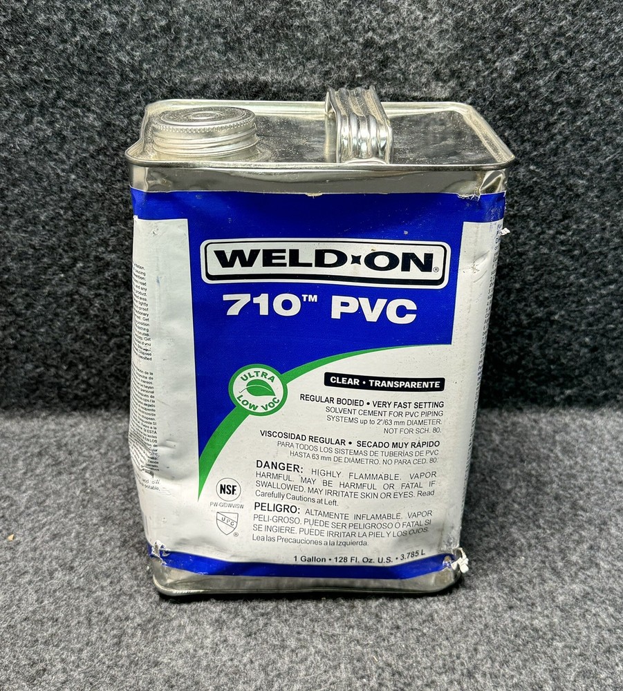 Weld-On 710 PVC Cement 1 Gallon Clear Fast setting Regular Bodied