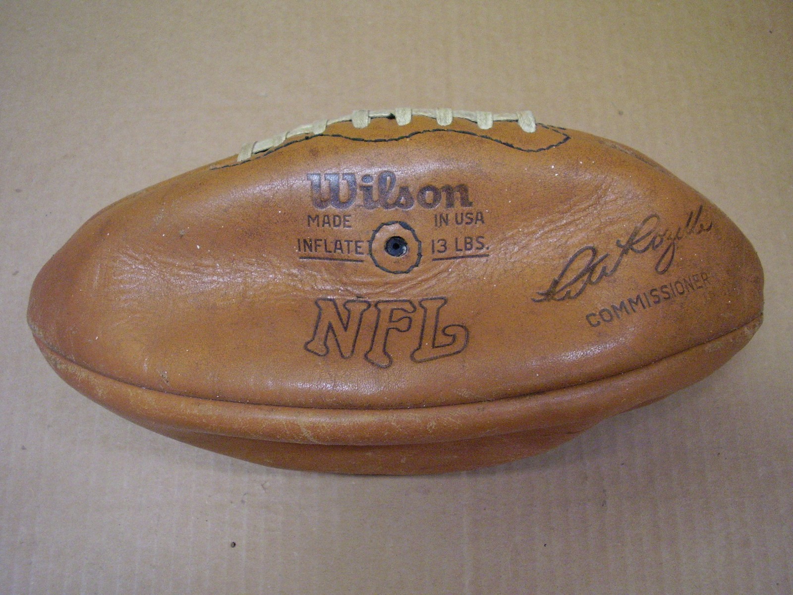 Wilson NFL Pete Rozelle Vintage Football Ball Possible Bart Starr Signature READ