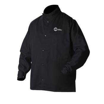 Welding Jacket, Navy, Cotton/Nylon, 2XL